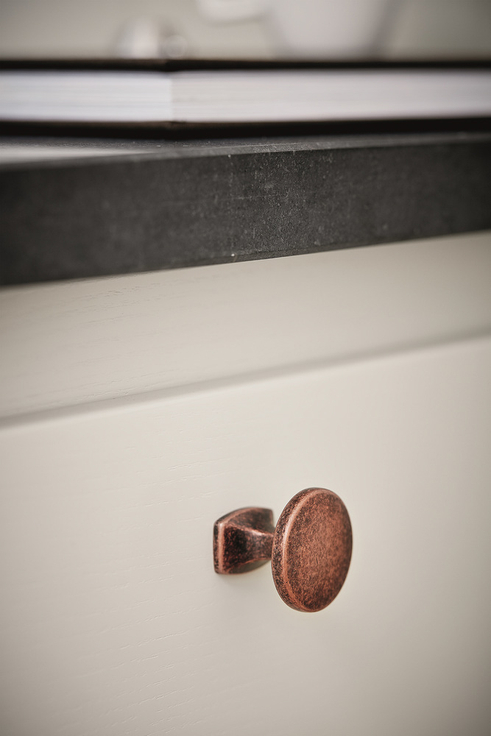 Furnipart - Classic Knob - greb i zink antik kobber H28mm Ø34mm